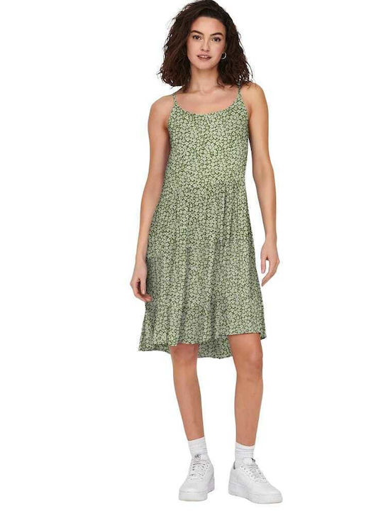 Only Sommer Mini Kleid Grün