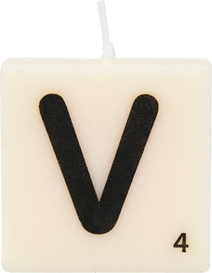 The Gift Label Decorative Candle Ecru 4x4cm 1pcs