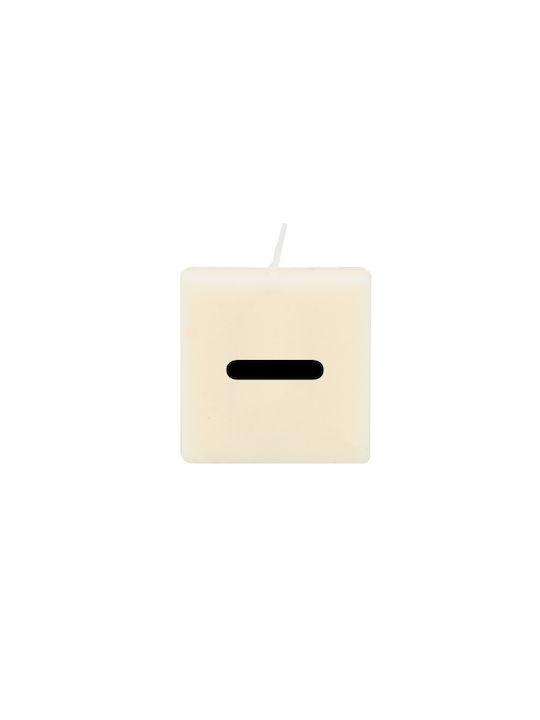 The Gift Label Decorative Candle Ecru 4x4cm 1pcs