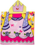 Princess Kinder Strandponcho Rosa