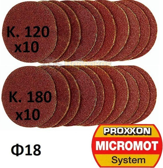 Proxxon Palm Sander Sanding Sheet 18x18mm Set 20pcs