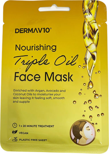 Derma V10 Nourishing Triple Oil Face Moisturizing Mask