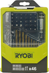 Ryobi Set of 46 Drills HSS with Cylindrical Shank for Metal και Masonry Ryobi Set of 46 Drills HSS with Cylindrical Shank for Metal και Masonry