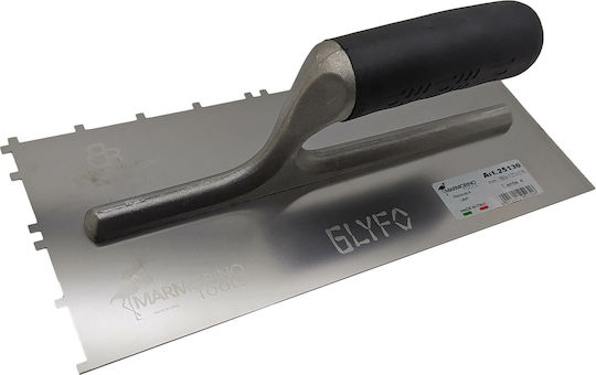Erem Spatula Inox Danturată 280x120mm cu Mâner de Plastic
