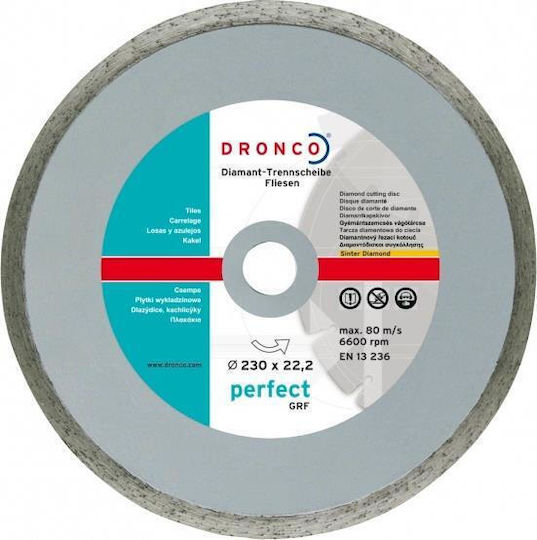 Dronco Cutting Disc Construction Materials Hole Diameter 230mm 1pcs