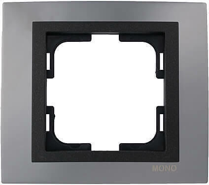 Mono Electric Switch Frame 1 Position Vertical Installation in Silver Color 500-004200160