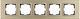 Mono Electric Switch Frame 5 Positions Vertical and Horizontal Installation in Beige Color 500-005830164