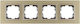 Mono Electric Switch Frame 4 Positions Horizontal Installation in Beige Color 500-005830163