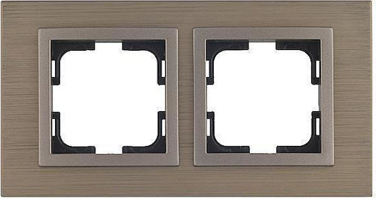 Mono Electric Switch Frame 2 Positions Vertical and Horizontal Installation in Gray Color 500-005810161