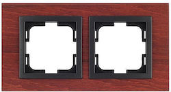 Mono Electric Switch Frame 2 Positions Horizontal Installation in Brown Color 500-008500161