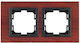 Mono Electric Switch Frame 2 Positions Horizontal Installation in Brown Color 500-008500161