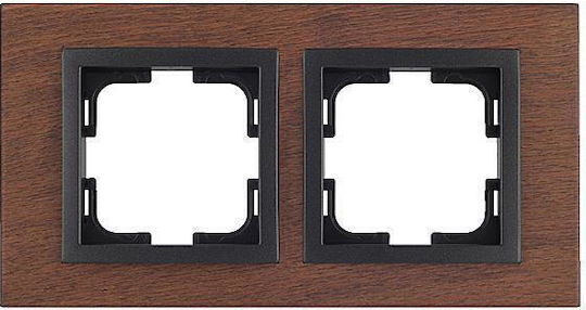 Mono Electric Switch Frame 2 Positions Vertical and Horizontal Installation in Brown Color 500-008510161