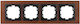 Mono Electric Switch Frame 4 Positions Horizontal Installation in Brown Color 500-008510163