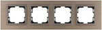 Mono Electric Universal Switch Frame 4-Slots Gray 500-005810163