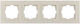 Mono Electric Switch Frame 4 Positions Vertical and Horizontal Installation in Beige Color 500-001736163