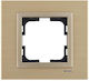 Mono Electric Switch Frame 1 Position Horizontal Installation in Beige Color 500-005830160