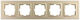 Mono Electric Switch Frame 5 Positions Vertical and Horizontal Installation in Beige Color 500-002236164