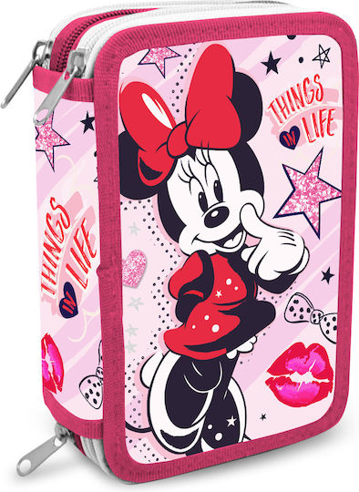 Disney Mouse Κασετίνα Γεμάτη Ροζ