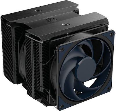 CoolerMaster MasterAir MA824 Stealth Ψύκτρα Επεξεργαστή Διπλού Ανεμιστήρα για Socket AM4/AM5/1200/115x/1700