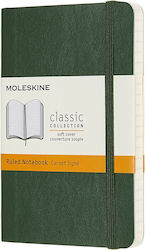 Moleskine Caiet A6 Cu dungi cu Elastic Verde