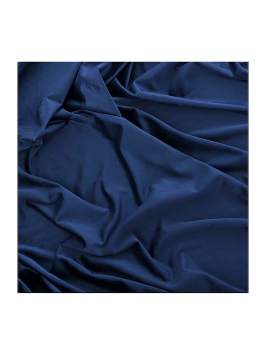 Dekorationsstoff Samt 75x300cm Blau