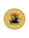 Koupakoupa Wall Clock Wooden Yellow Ø19cm
