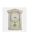 Ceas De Perete Antic Din Ceramică Cu Pendul Ecru Ø40cm