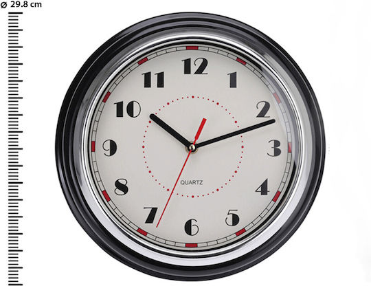 Wall Clock Plastic Silver Ø29.8cm