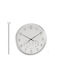 Wall Clock Metallic Silver Ø38cm