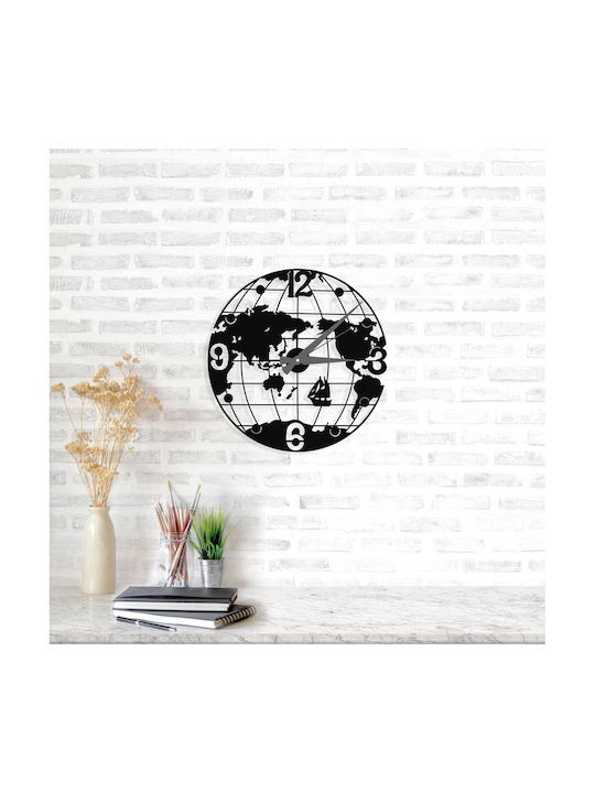 Wall Clock Metallic Black Ø50cm