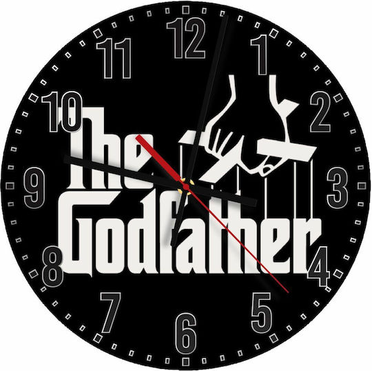 Koupakoupa Leise Wanduhr Hölzernes Schwarz Ø30cm