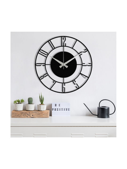 Wall Clock Metallic Black Ø48cm