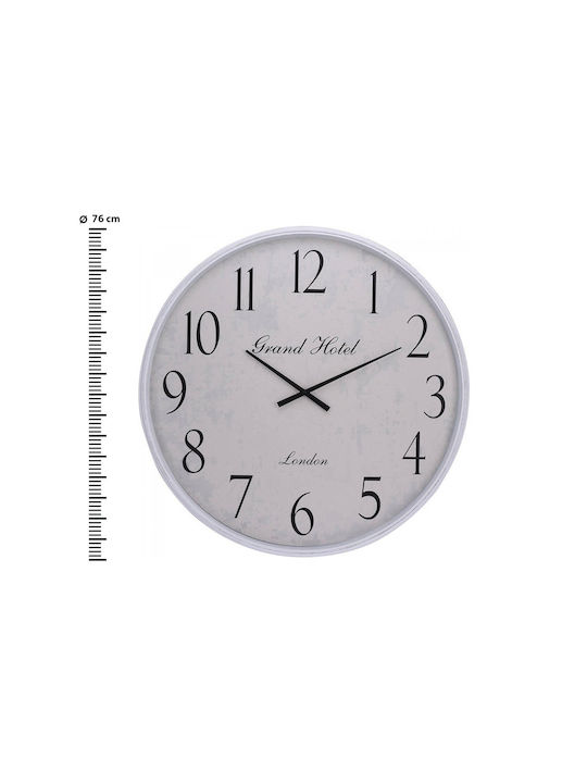 Wall Clock Plastic White Ø76cm