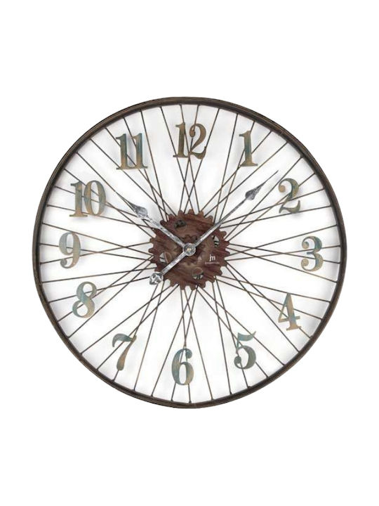 Justaminute Antikes Wanduhr Metallisch Braun Ø60cm