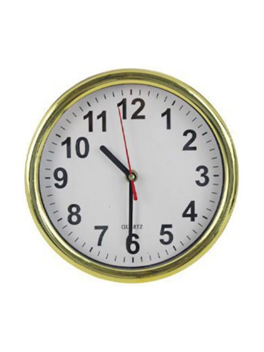 Wall Clock Plastic Gold