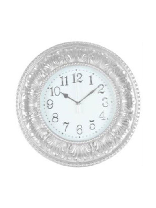 Tpster Antique Wall Clock Plastic Silver