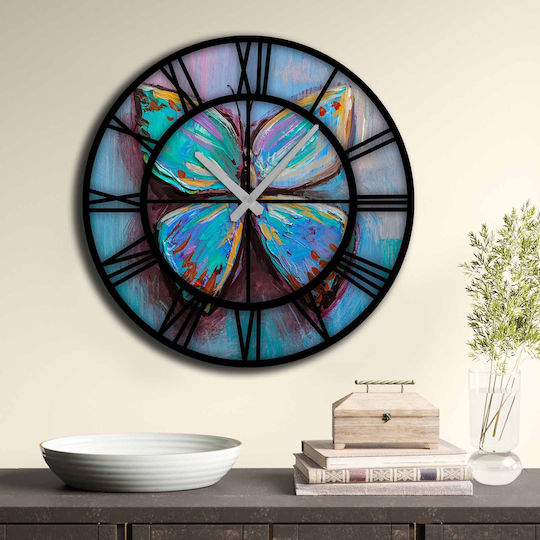 Wallity Wanduhr Kunststoff Mehrfarbig Ø50cm