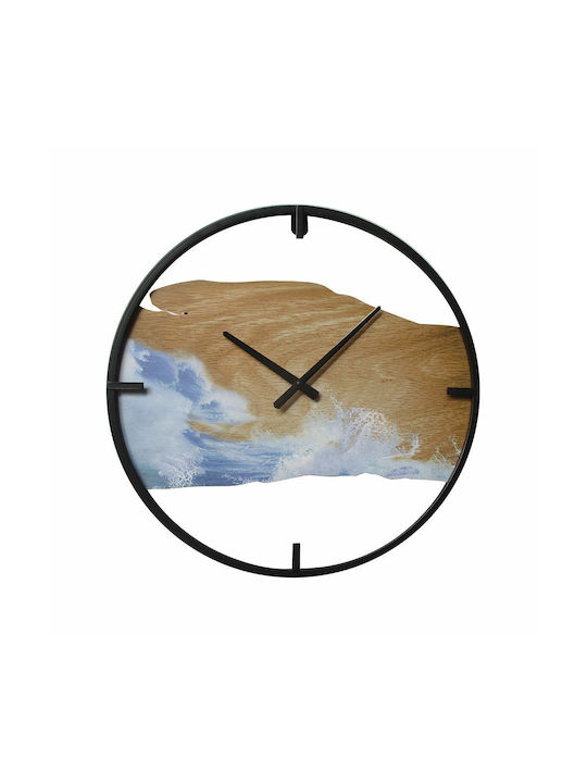 Wall Clock Wooden Multicolour Ø55cm