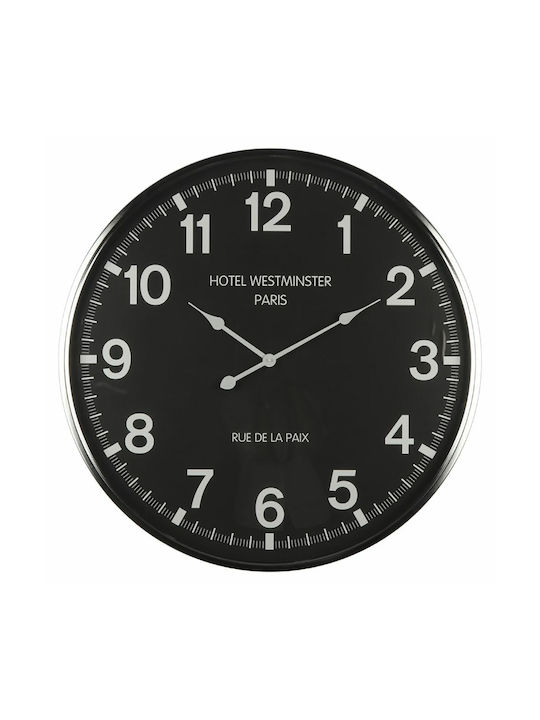 Wall Clock Metallic Black Ø75cm