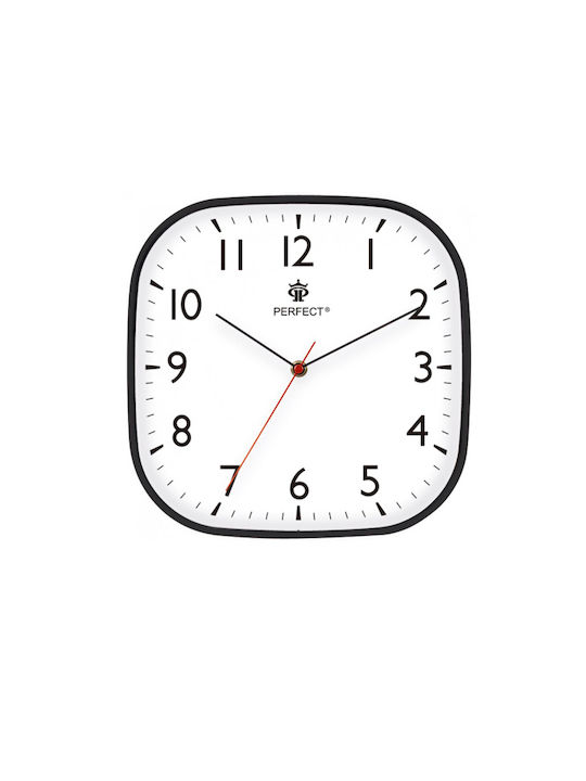 Perfect Wall Clock Plastic Black Ø28cm