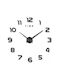 3D Wanduhr Aufkleber Kunststoff Schwarz