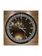 Ploumatos Wall Clock Mirror Silver Ø104cm