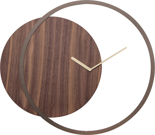 Tonin Casa Ρολόι Τοίχου Μεταλλικό Καφέ Ø45cm Tonin Casa Ρολόι Τοίχου Μεταλλικό Καφέ Ø45cm