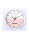 Melina's Collection Wanduhr Metallisch Rosa