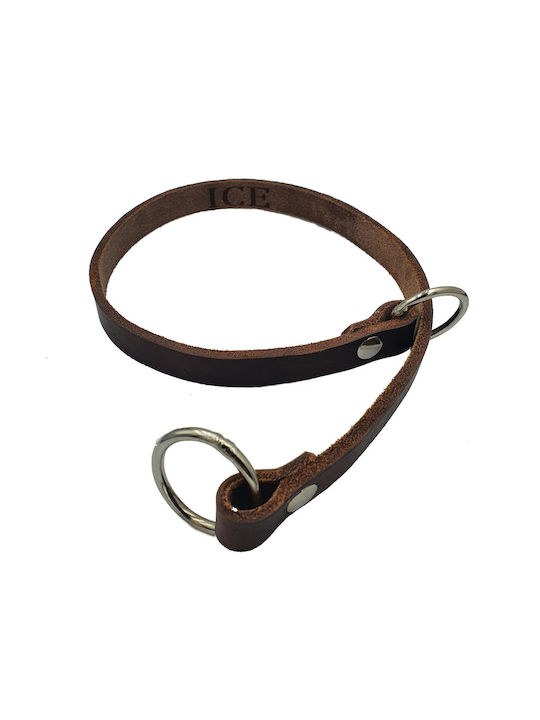 ByLeather Πνίχτης Σκύλου Δερμάτινος Δερμάτινο σε Καφέ χρώμα Small