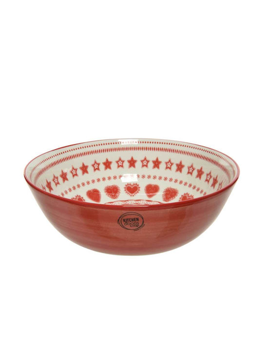 Weihnachtlich Schale Porzellan Rot L24xB9.2xD24cm.