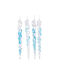 Hängender Stalaktit Ornament Acryl Transparent 15x1.8cm Set 4Stück