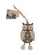 Christmas Wooden Owl Ornament Brown