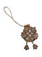 Christmas Wooden Owl Ornament Brown