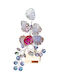 Dekoratives Blume aus Kristall 9x7x18cm 1Stück